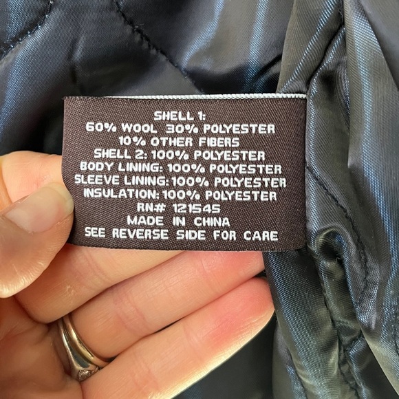 Michael Kors Men's Black Wool Blend Varsity Bomber Jacket Sz M - Picture 11 of 11